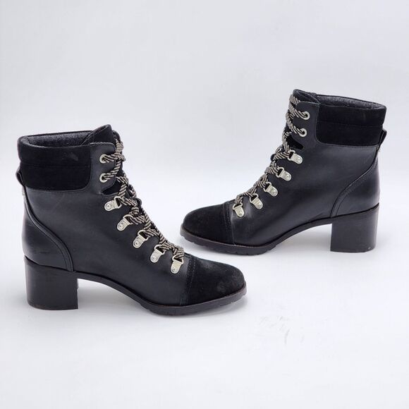 Sam Edelman Manchester Lace Up Heeled Ankle Booties Size 7 - Picture 5 of 10
